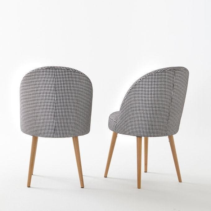 Комплект из двух стульев Quilda с принтом гусиная лапка