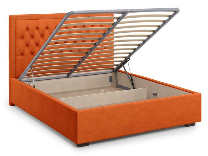 Кровать с подъемным механизмом Orto 140х200 оранжевого цвета