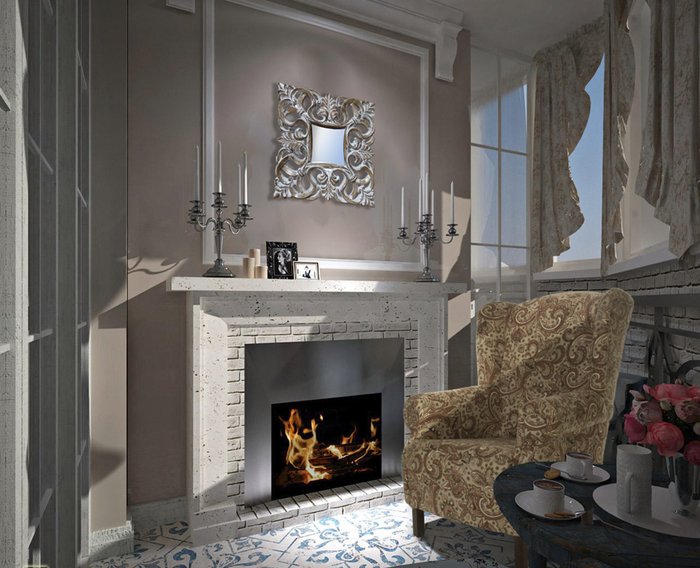 Кресло Жуи Бордо коричневого цвета с восточным орнаментом