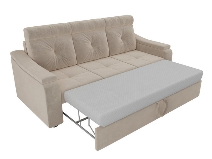 Прямой диван-кровать Джастин бежевого цвета