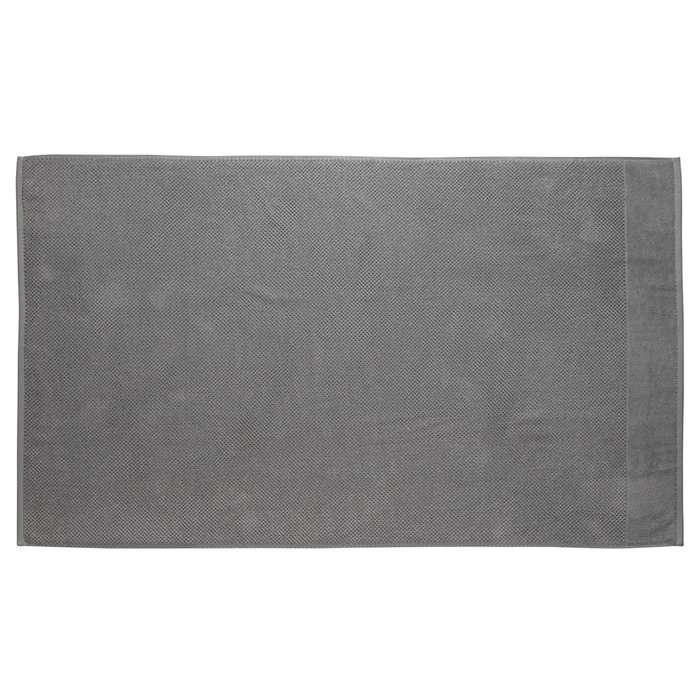 Полотенце банное фактурное Essential серого цвета