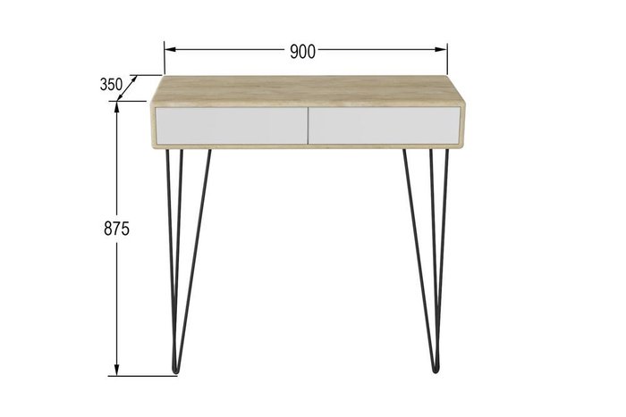Стол-консоль Телфорд  цвета дуб сонома  - купить Консольные столы по цене 13450.0