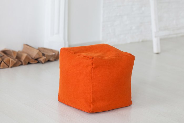 Пуфик Куб Фьюжн оранжевого цвета - купить Пуфы по цене 990.0