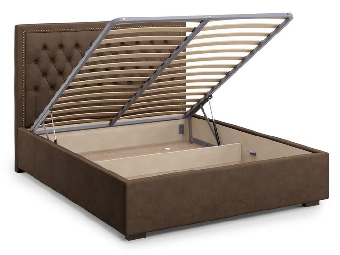 Кровать с подъемным механизмом Orto 160х200 коричневого цвета