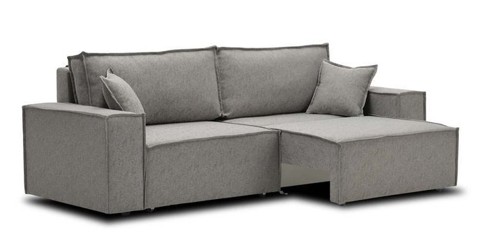 Прямой диван-кровать Фабио светло-серого цвета - купить Прямые диваны по цене 33900.0
