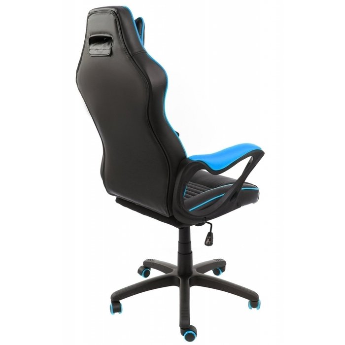 Компьютерное кресло Leon черно-голубого цвета