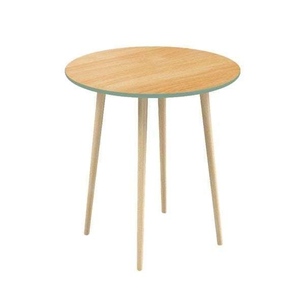 Обеденный стол Спутник с кантом бирюзового цвета 