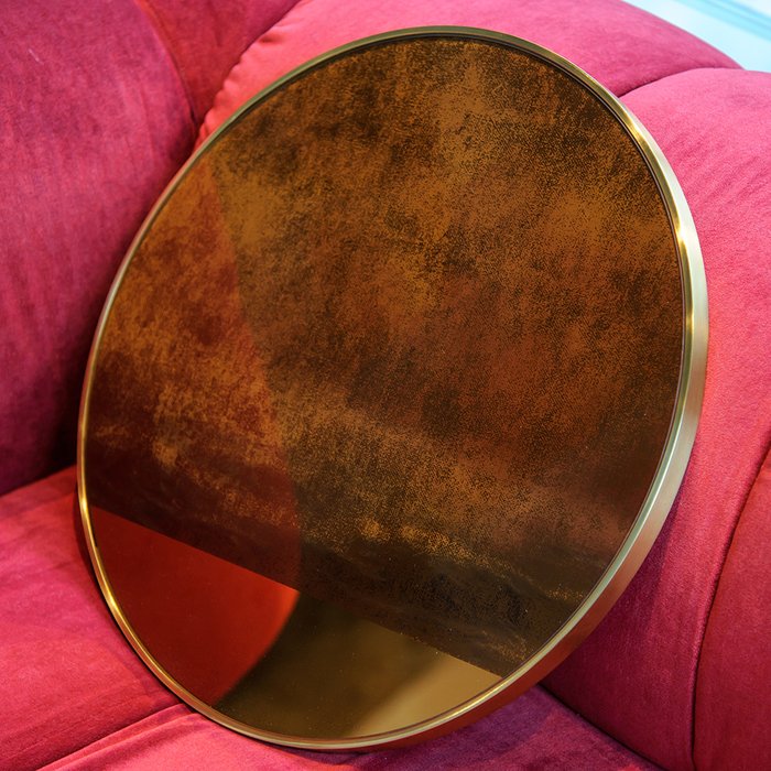 Зеркальное панно Обаку светло-коричневого цвета