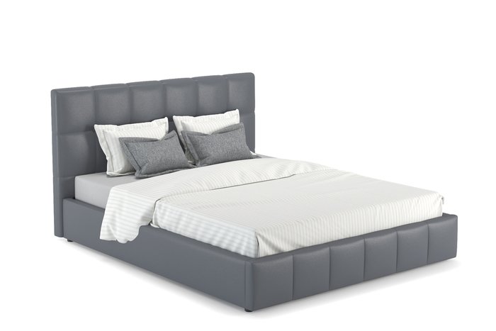 Кровать Хлоя 160х200 с подъемным механизмом и дном серого цвета 