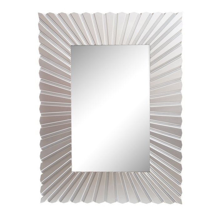 Серебряное настенное зеркало Albergo