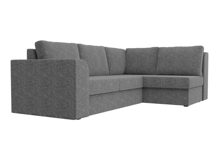 Угловой диван-кровать Пауэр серого цвета - лучшие Угловые диваны в INMYROOM