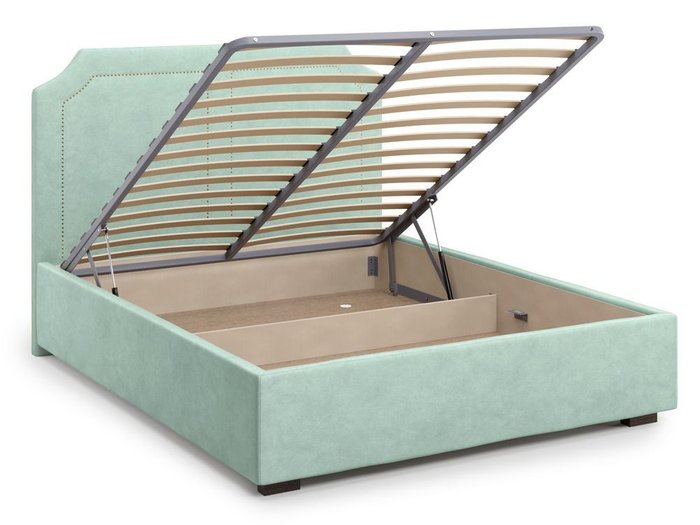 Кровать с подъемным механизмом Lago 160х200 мятного цвета