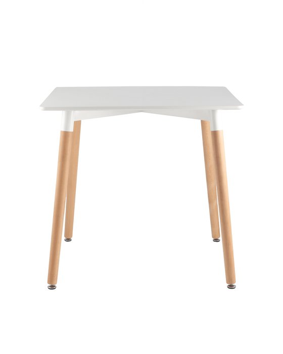 Обеденный стол Oslo square WT с белой столешницей  - купить Обеденные столы по цене 11990.0