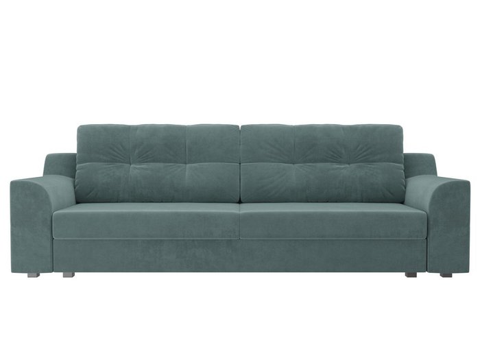 Прямой диван-кровать Сансара бирюзового цвета