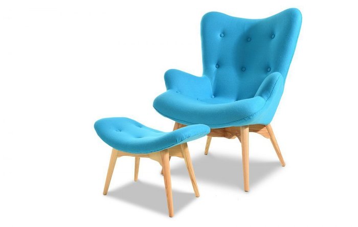 Кресло Phyllis голубого цвета