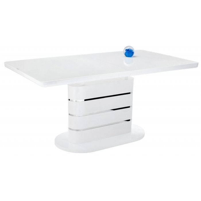 Обеденный раскладной стол Plas super white белого цвета