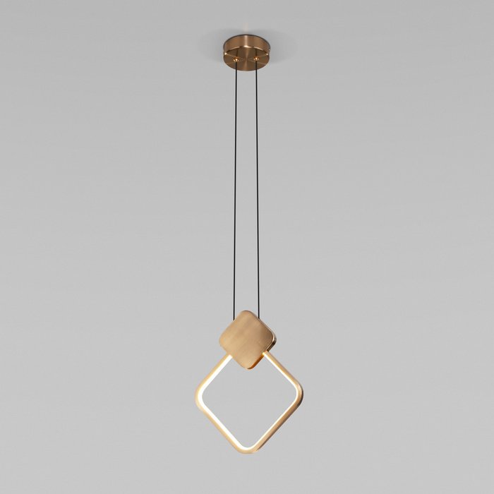 Подвесной светодиодный светильник из металла бронзового цвета 
