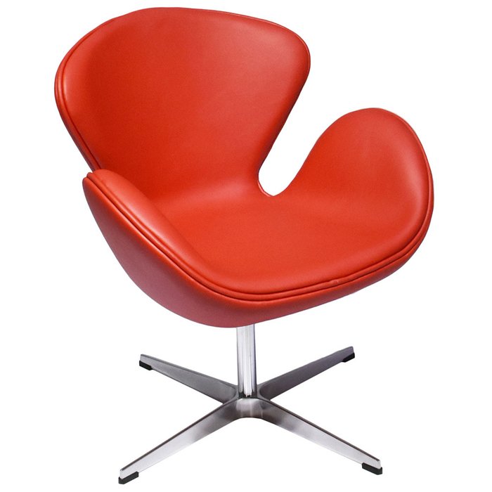 Кресло Swan Chair красного цвета - лучшие Офисные кресла в INMYROOM