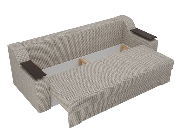 Прямой диван-кровать Сенатор светло-коричневого цвета