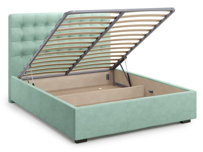 Кровать с подъемным механизмом Brayers 180х200 мятного цвета