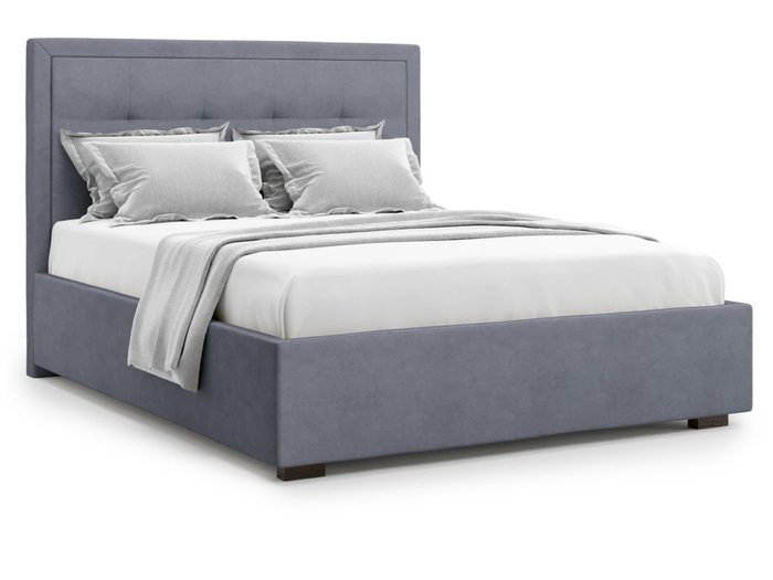 Кровать Komo 140х200 серого цвета с подъемным механизмом 