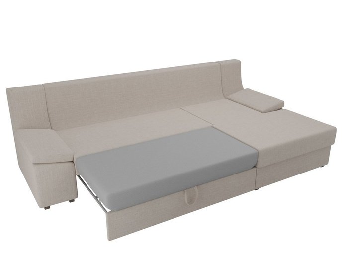 Угловой диван-кровать Челси бежевого цвета
