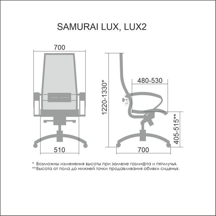 Кресло офисное Samurai черного цвета   