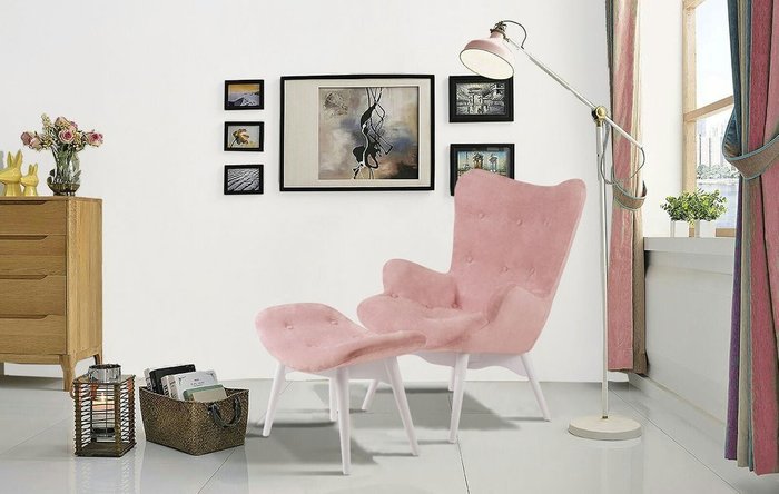 Кресло Contour розового цвета