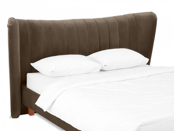Кровать Queen II Agata L 160х200 темно-коричневого цвета