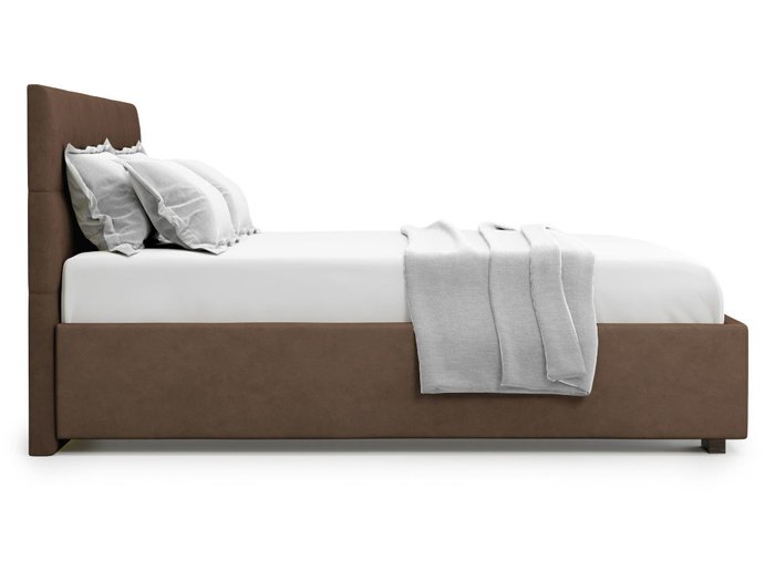 Кровать Garda 140х200 коричневого цвета с подъемным механизмом 