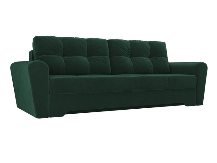 Прямой диван-кровать Амстердам зеленого цвета