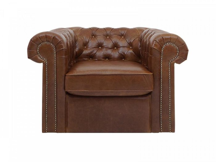 Кресло Chesterfield коричневого цвета