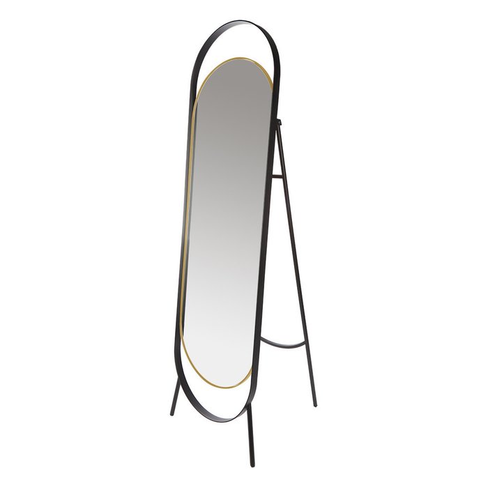 Зеркало напольное Вилла в черно-золотой раме - купить Напольные зеркала по цене 27900.0