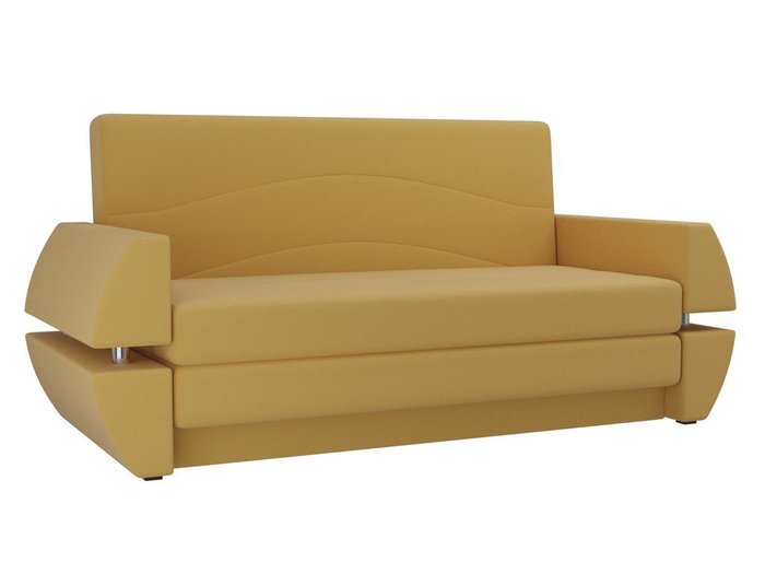 Прямой диван-кровать Атлант Т мини желтого цвета