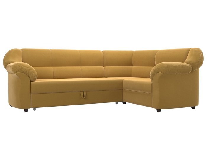 Угловой диван-кровать Карнелла желтого цвета