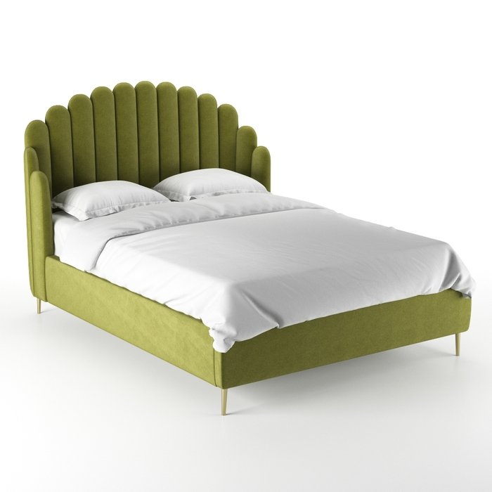 Кровать Amira 160х200 зеленого цвета 
