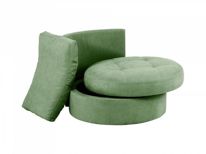 Кресло Wing Round зеленого цвета