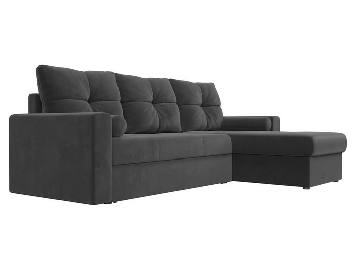 Угловой диван-кровать Верона серого цвета - лучшие Угловые диваны в INMYROOM