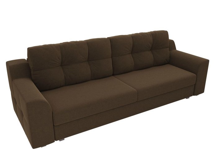 Прямой диван-кровать Сансара коричневого цвета