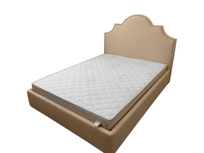 Кровать Фиби светло-коричневого цвета 200х200 с ящиком для хранения  