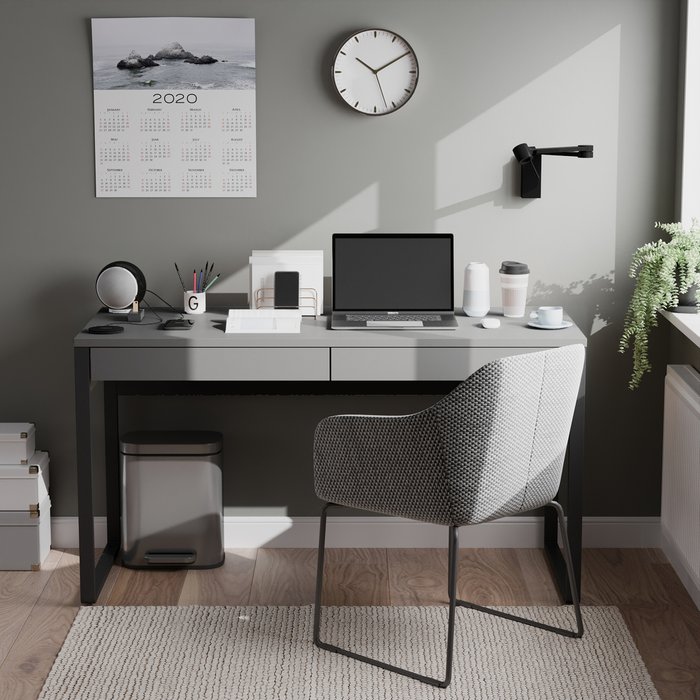 Письменный стол Кассия серого цвета