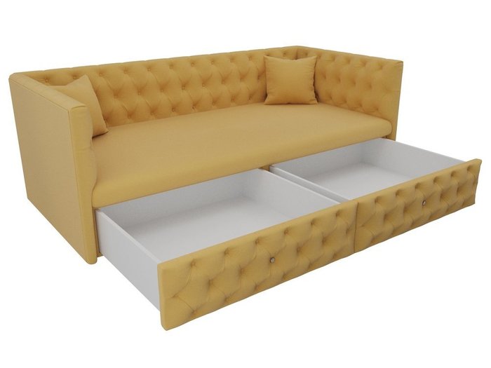 Прямой диван-кровать Найс желтого цвета