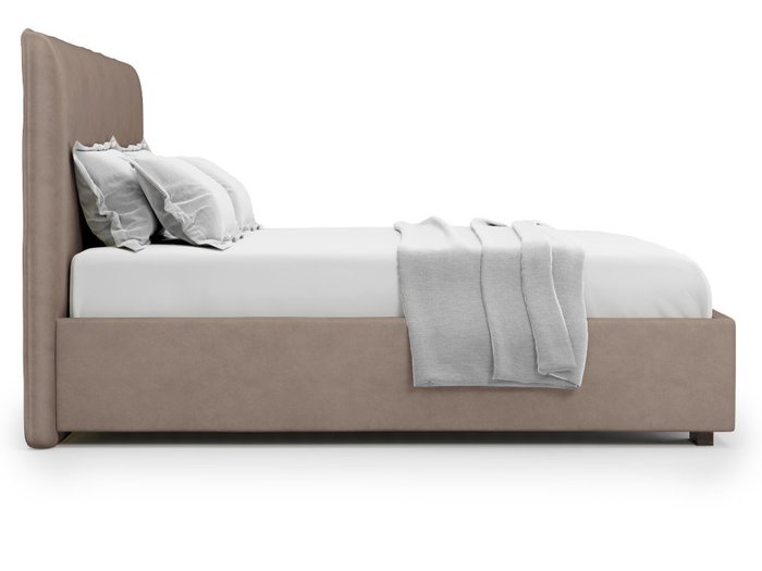 Кровать Brachano 160х200 светло-коричневого цвета с подъемным механизмом 
