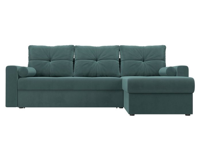Угловой диван-кровать Верона бирюзового цвета - купить Угловые диваны по цене 31990.0