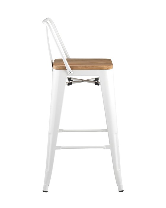Стул полубарный Tolix Wood из металла и дерева - купить Барные стулья по цене 8155.0