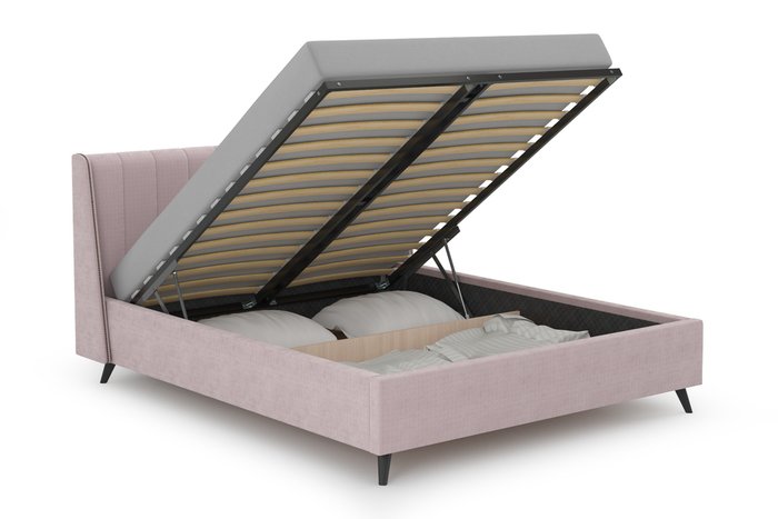 Кровать Мелисса 160х200 с подъёмным механизмом и дном светло-розового цвета