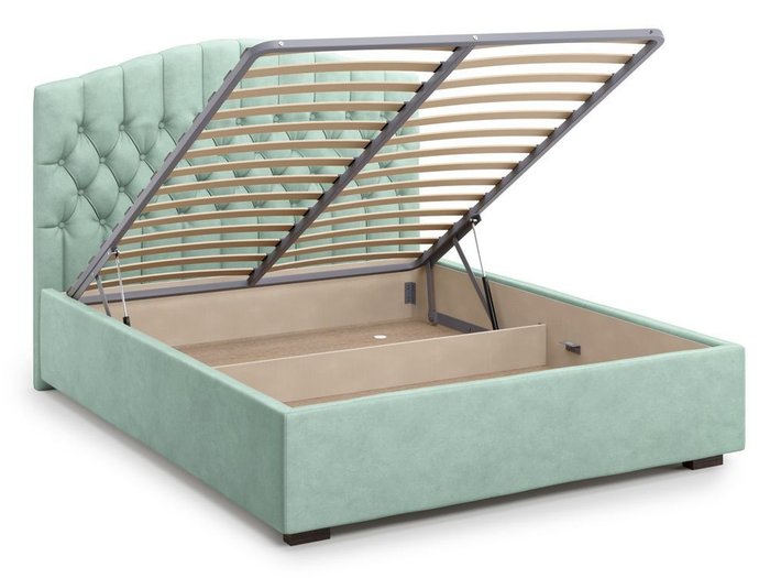 Кровать с подъемным механизмом Lugano 160х200 мятного цвета