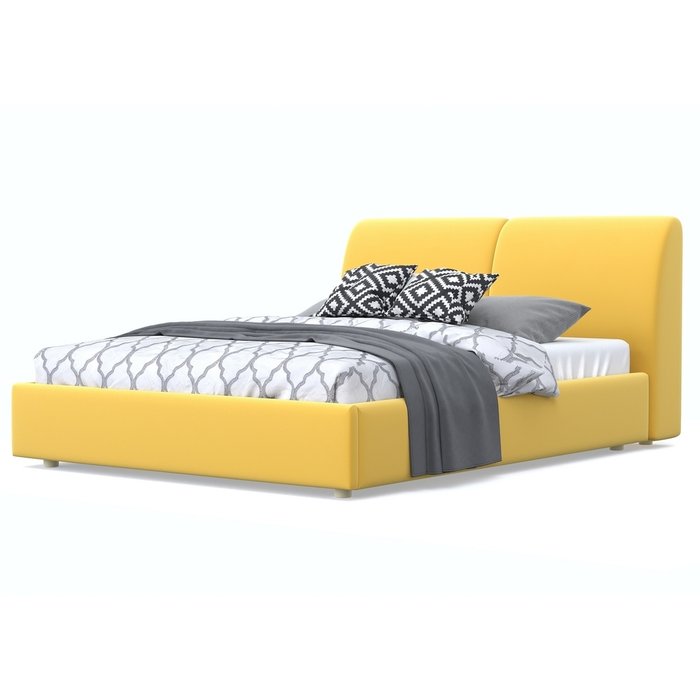 Кровать Бекка 160x200 желтого цвета