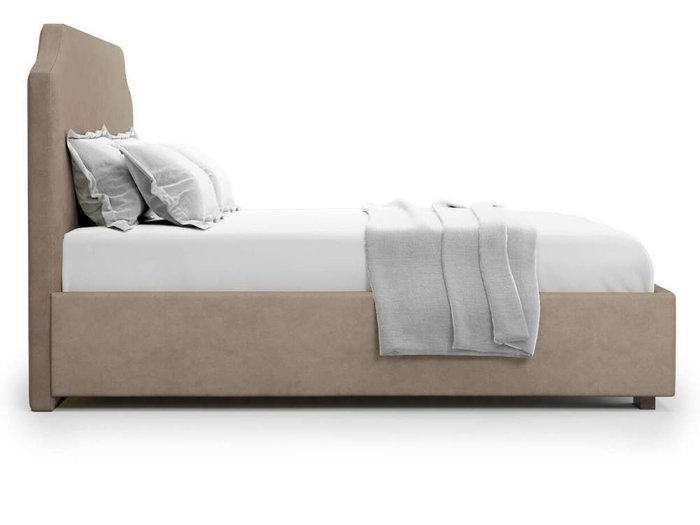 Кровать Izeo без подъемного механизма 140х200 коричневого цвета