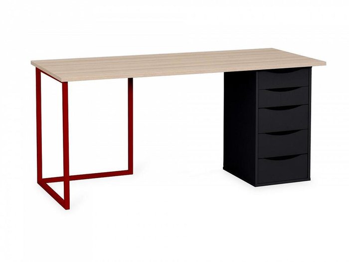 Письменный стол Board с основанием красного цвета - лучшие Письменные столы в INMYROOM